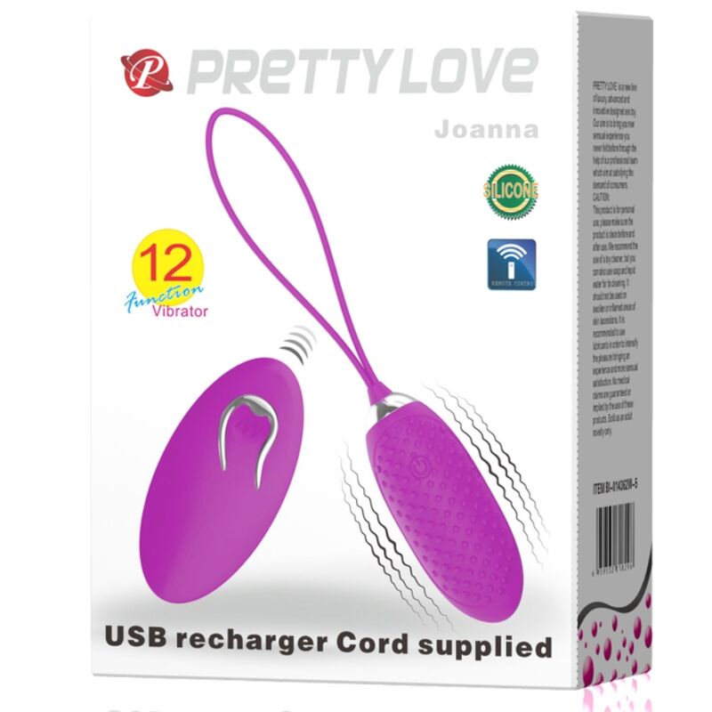 PRETTY LOVE - JOANNA VIBRANT EGG WITH REMOTE CONTROL 12 MODES