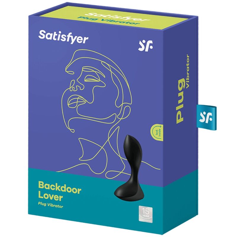 SATISFYER - BACKDOOR LOVER RED ANAL VIBRATOR PLUG BLACK