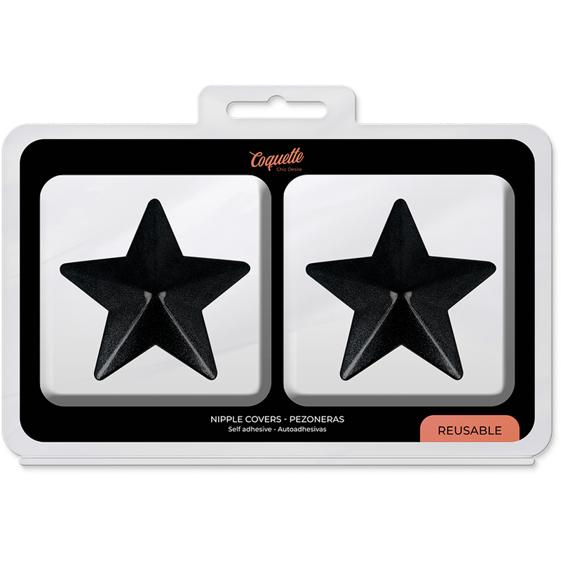 COQUETTE CHIC DESIRE - NIPPLE COVERS WITH BLACK STARS