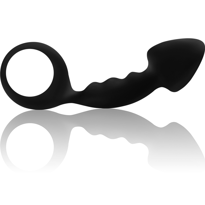 OHMAMA - RIBMED ANAL PLUG WITH RING