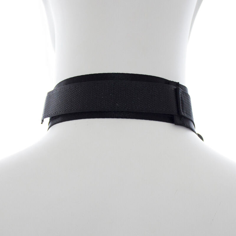 OHMAMA FETISH - HANDCUFFS AND COLLAR MADE OF NYLON