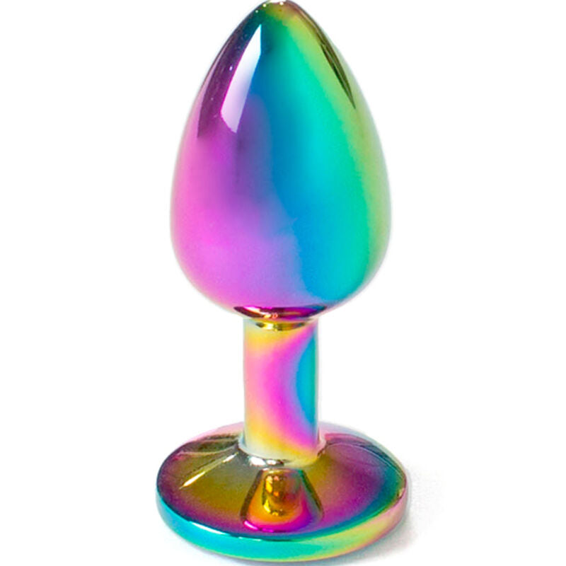 SECRETPLAY - METAL RAINBOW BUTT PLUG, SMALL SIZE 7 CM