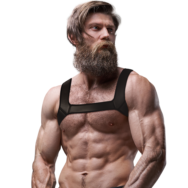 Fetish Submissive Attitude - Neoprene Chest Strap for Men, Size L