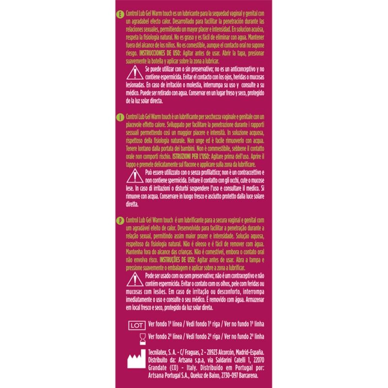 CONTROL - LUB WRMEEFFECT LUBRICANT 75 ML