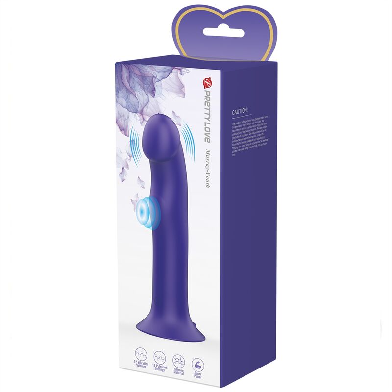 PRETTY LOVE - MURRAY YOUTH VIBRATORY DILDO & RECHARGEABLE VIOLET