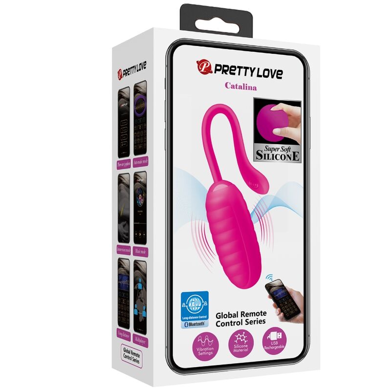 PRETTY LOVE - CATALINA PINK RECHARGEABLE VIBRANT EGG