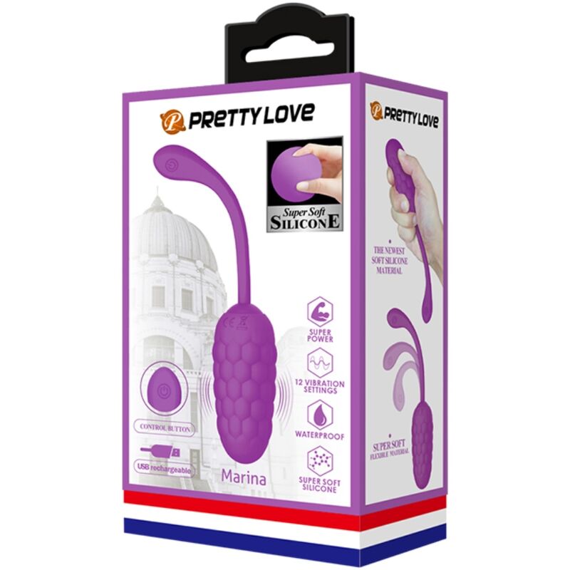 PRETTY LOVE - VIBRANT EGG WITH PURPLE RECHARGEABLE SEA TEXTURE