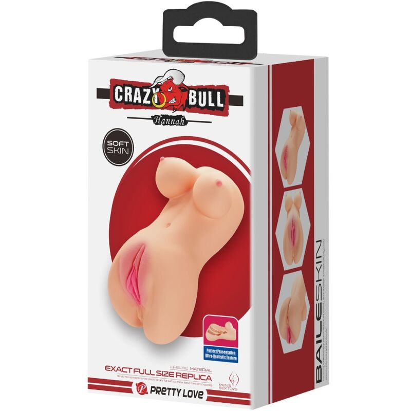 CRAZY BULL - REALISTIC VAGINAL AND ANUS VIBRATOR HANNAH