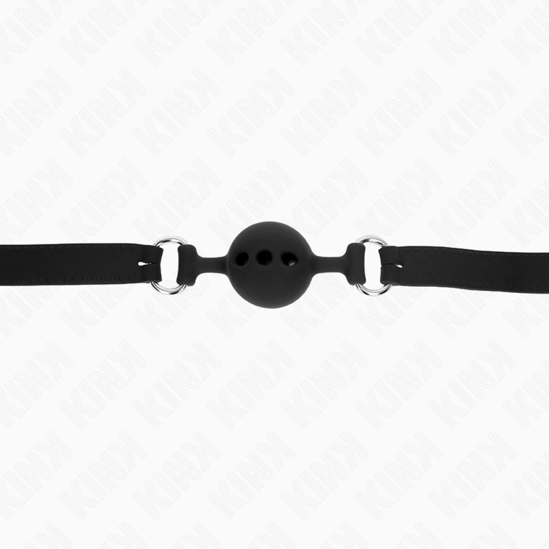 KINK - FULL SILICONE FLAPES 55 x 2 CM WITH 4 CM BALL SIZE S BLACK ADJUSTABLE 35-51 CM