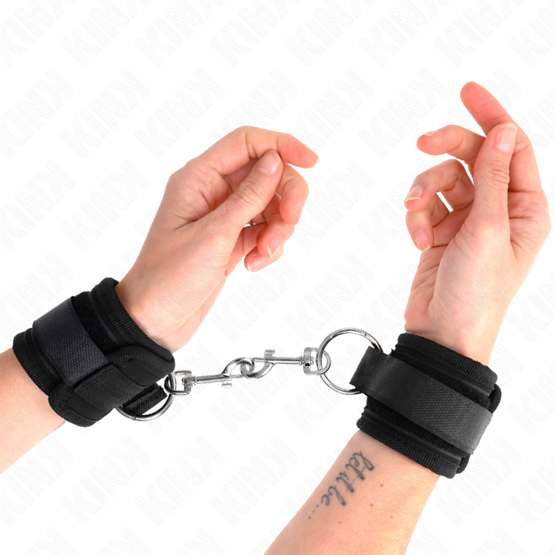 KINK - BLACK ADJUSTABLE WRIST RESTRAINTS 18-35 CM X 6 CM