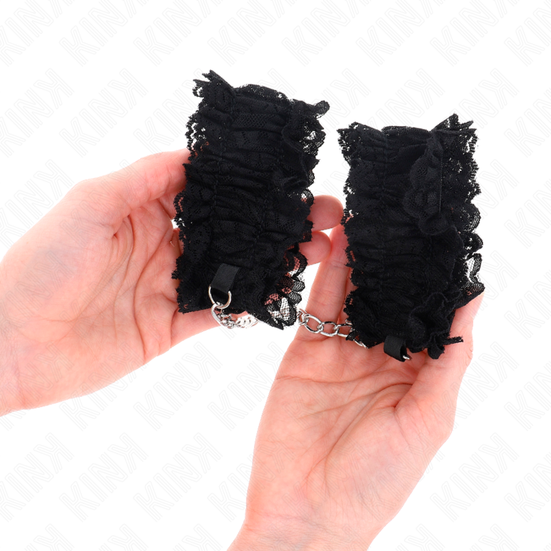 KINK - ELASTIC LACE WRIST RESTRAINTS NEGRO