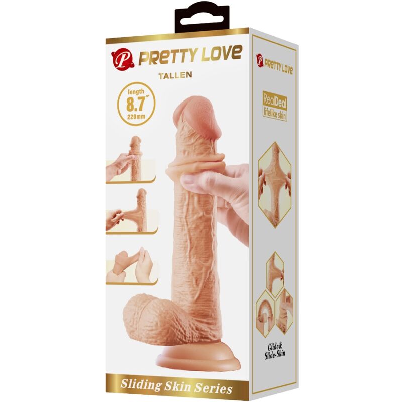 PRETTY LOVE - LARGE REALISTIC DILDO 22 CM MEAT