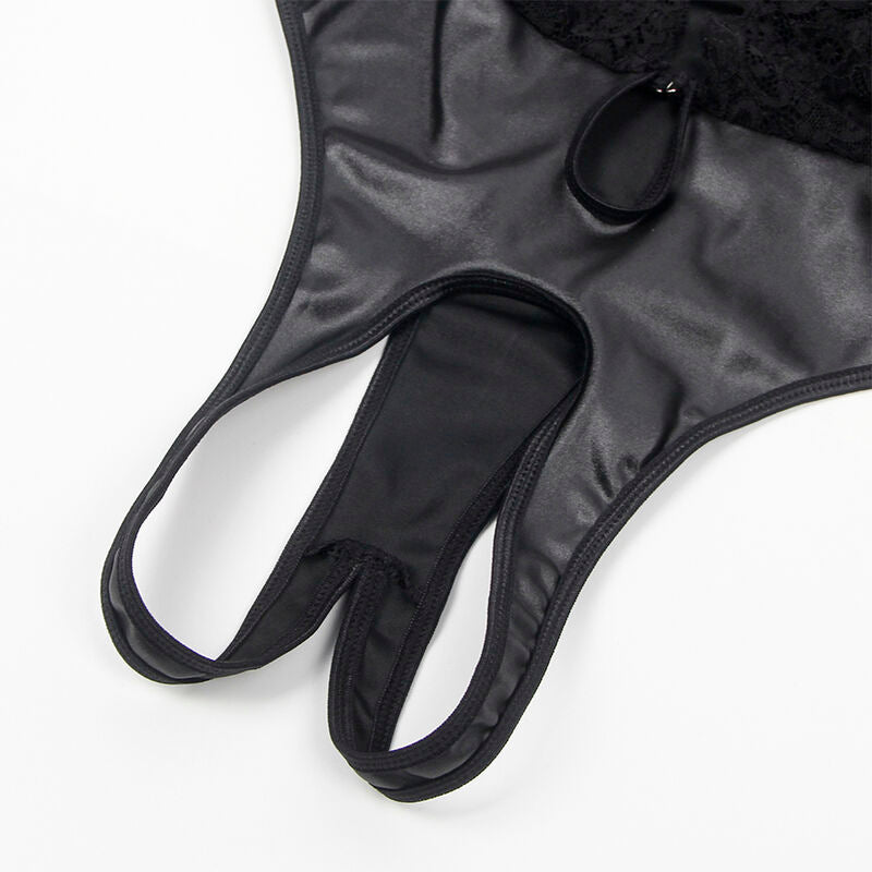 SUBBLIME - 954390 SEXY BODY WITH STOCKING BELT BLACK L/XL
