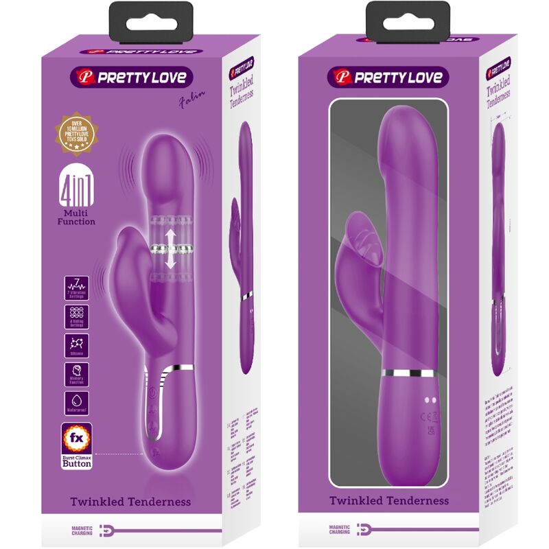 PRETTY LOVE - 4 IN 1 MULTIFUNCTIONAL VIBRATOR & STIMULATOR PURPLE