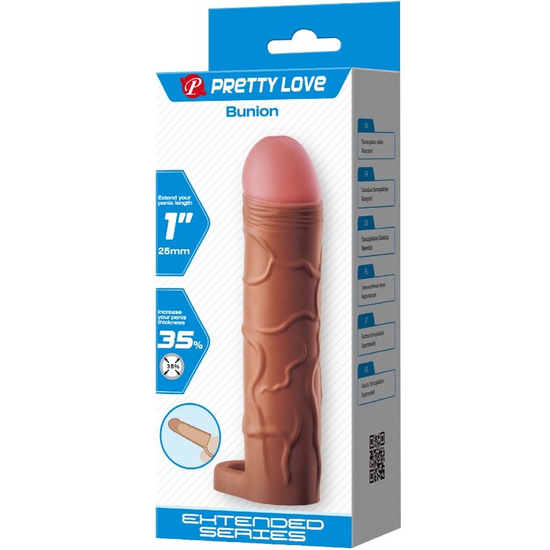 PRETTY LOVE - BUNION PENIS SLEEVE WITH 2.5 CM EXTENSION MULATTE