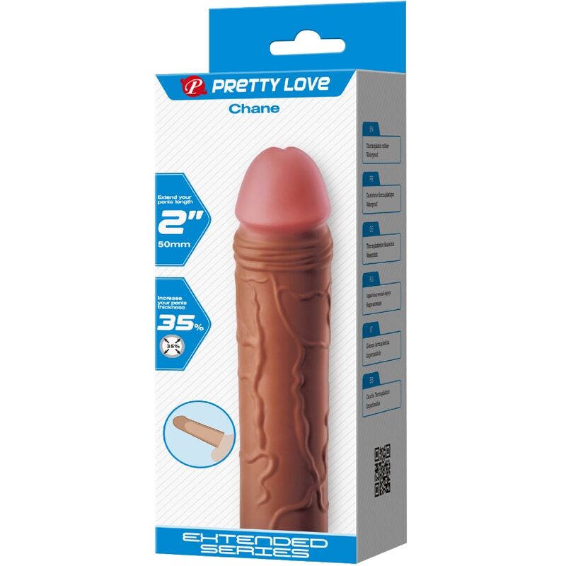 PRETTY LOVE - CHANE PENIS SHEATH WITH 5 CM EXTENSION MULATTE