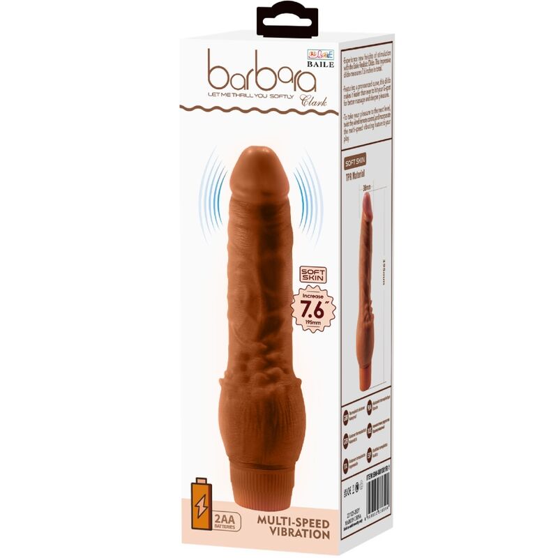 BAILE - BARBARA REALISTIC VIBRATOR 19.5 CM MULATTE