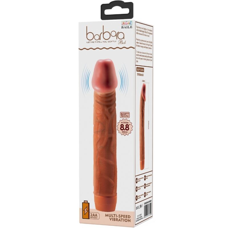BAILE - BOB REALISTIC VIBRATOR 22.5 CM MULATTE