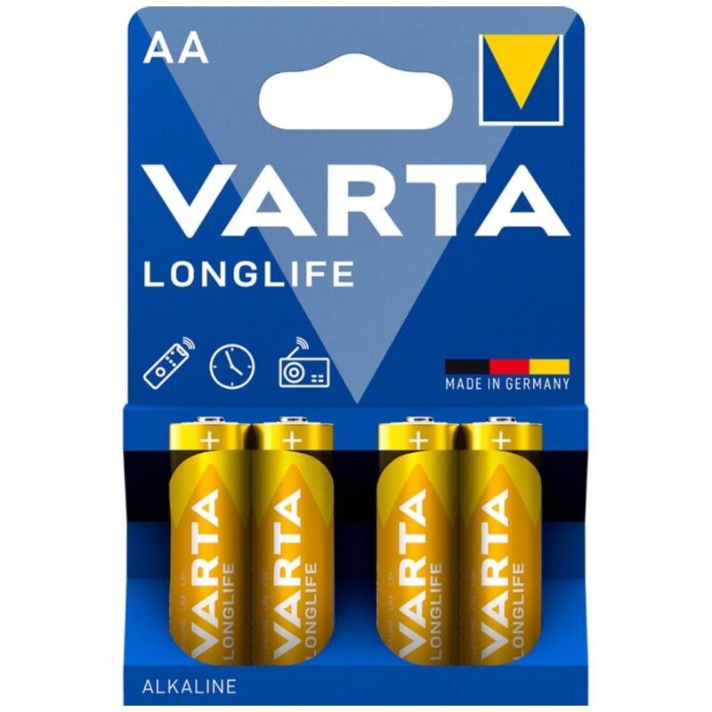 VARTA - LANGLEBIGES ALKALINE-BATTERIE AA LR6 BLISTER*4