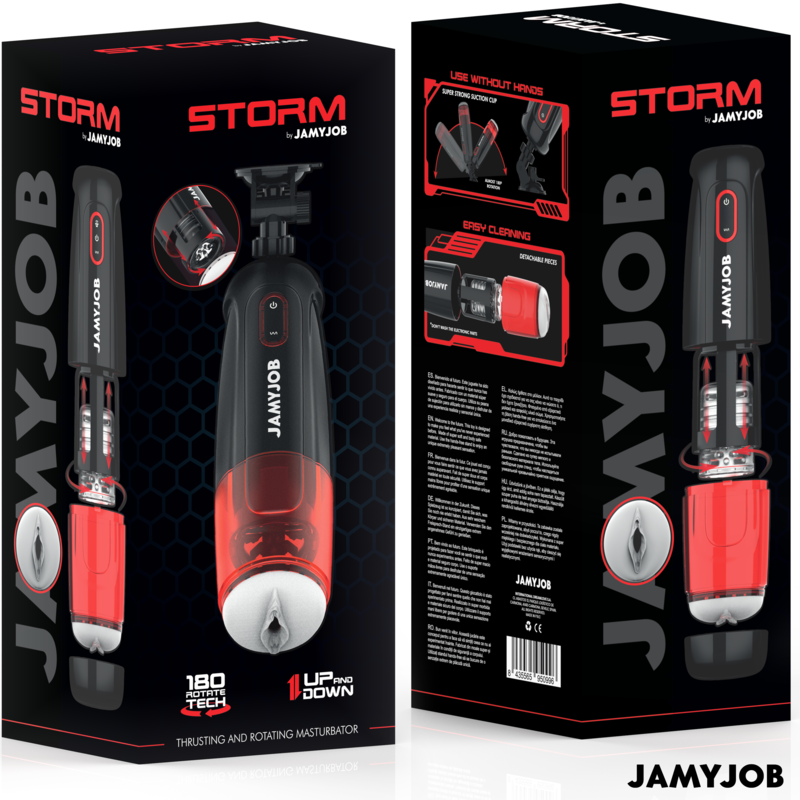 JAMYJOB - STORM AUTOMATIC VAGINAL MASTURBATOR 10 ROTATION AND STROKE MODES