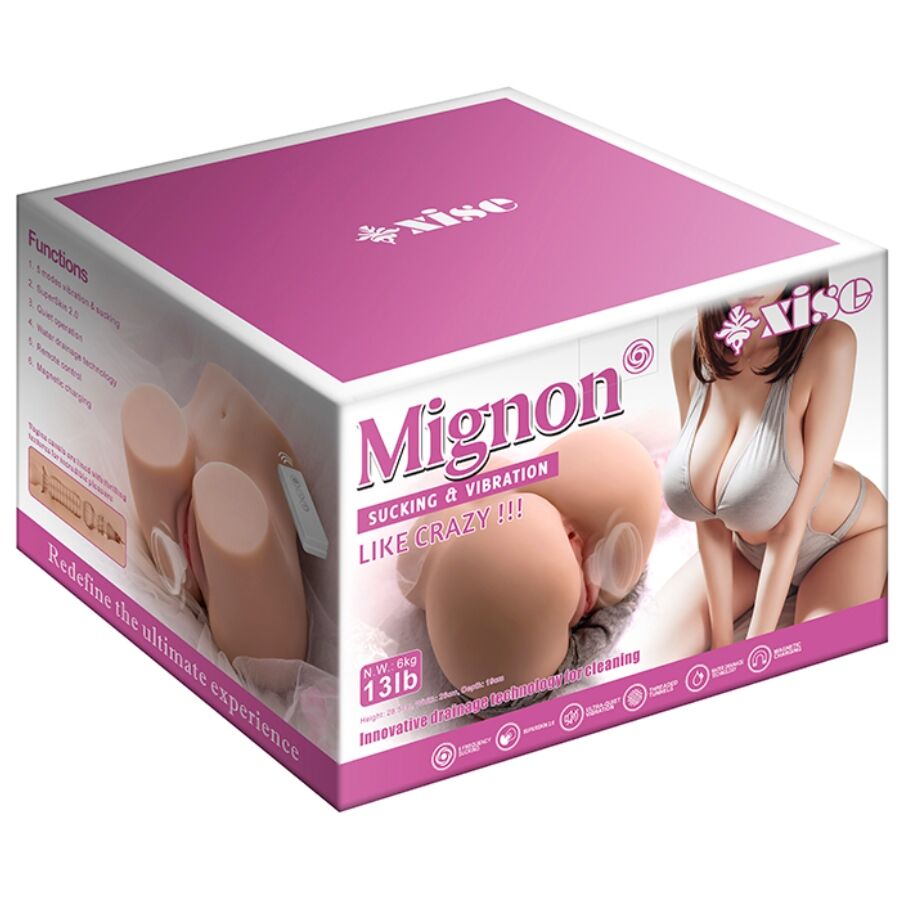 XISE - MIGNON SAUGENDER REALISTISCHER VAGINA-MASTURBATOR MIT VIBRATION UND SAUGFUNKTION UND FERNBEDIENUNG 6 KG