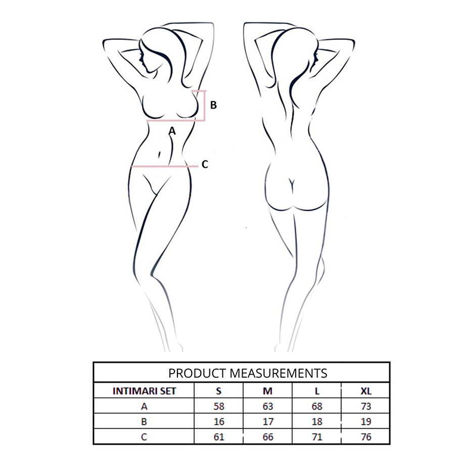 PASSION - INTIMARI BH + HÖSCHEN SET SCHWARZ S/M