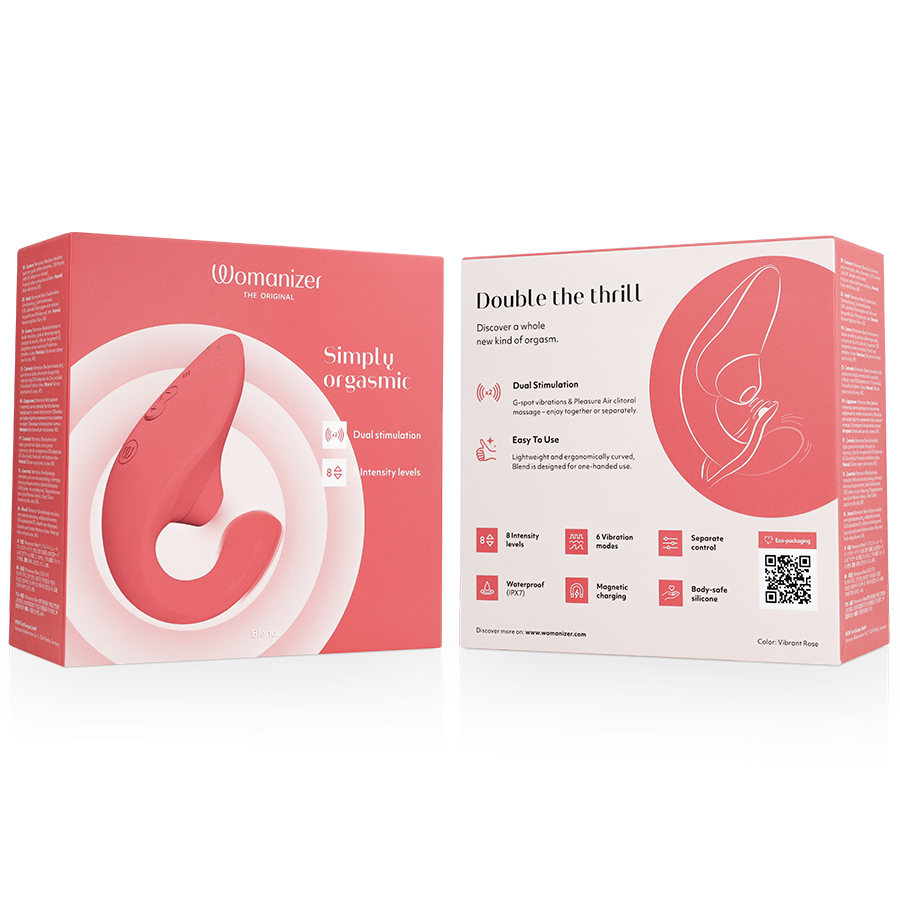WOMANIZER - BLEND RABBIT VIBRATOR STIMULATOR VIBRANT ROSE
