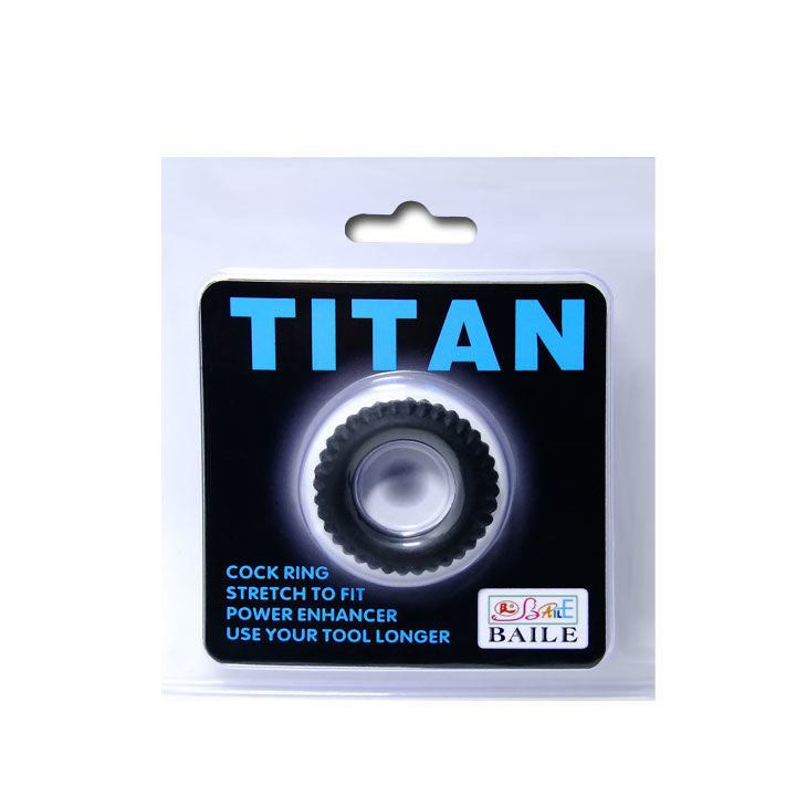 BAILE - TITANIUM COCKRING BLACK 1.9 CM