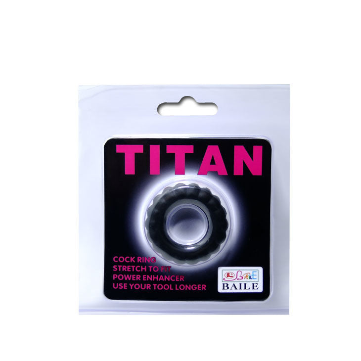 BAILE - TITANIUM COCKRING BLACK 2 CM