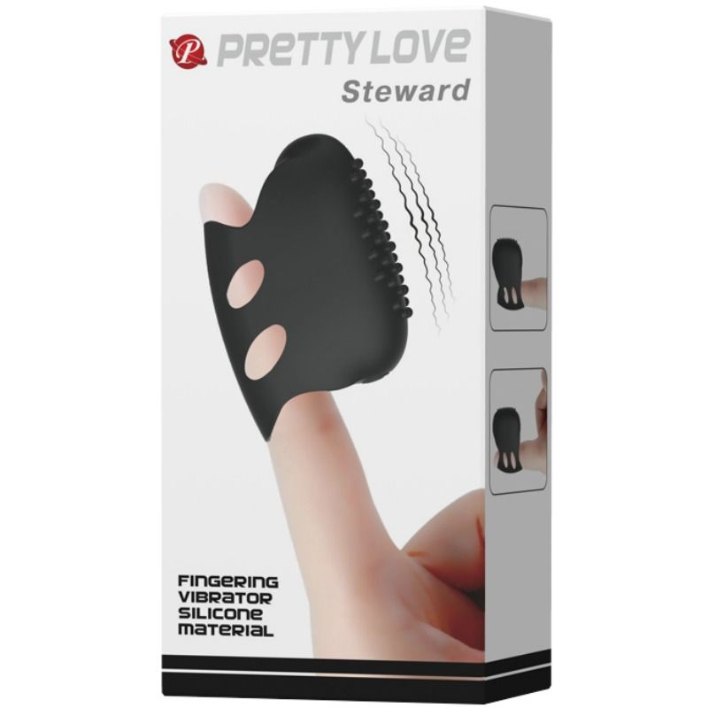 PRETTY LOVE - FLIRTATION STEWARD BLACK VIBRATION FINGERSHIRT