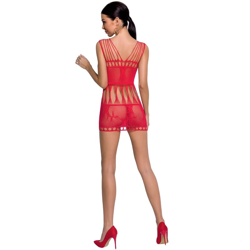 PASSION - WOMAN BS090 RED BODYSTOCKINGS, ONE SIZE
