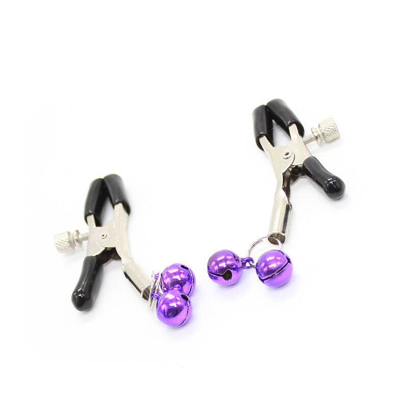 OHMAMA FETISH - NIPPLE CLAMPS WITH PURPLE BELL