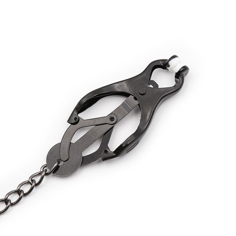 OHMAMA FETISH - JAPANESE NIPPLE CLIPS WITH BLACK CHAIN