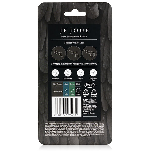 JE JOUE - MAXIMUM STRETCH SILICONE COCKRING - BLACK