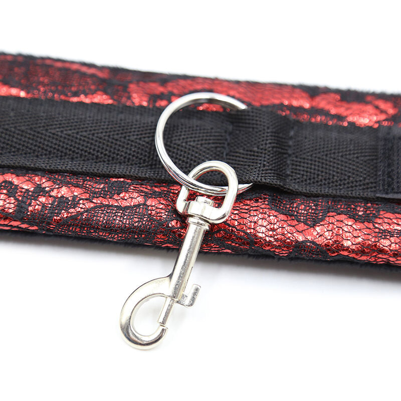 OHMAMA FETISH - VELVET HANDCUFFS WITH NYLON STRAP