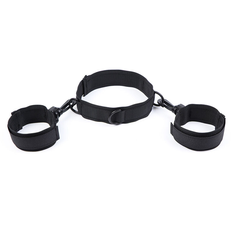 OHMAMA FETISH - HANDCUFFS AND COLLAR MADE OF NYLON