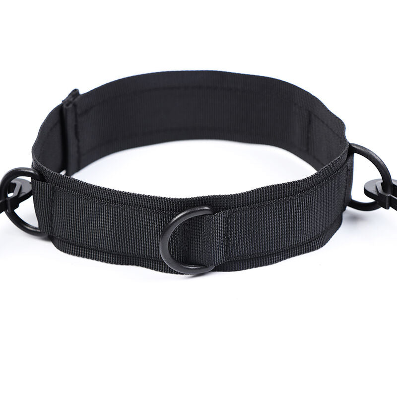 OHMAMA FETISH - HANDCUFFS AND COLLAR MADE OF NYLON