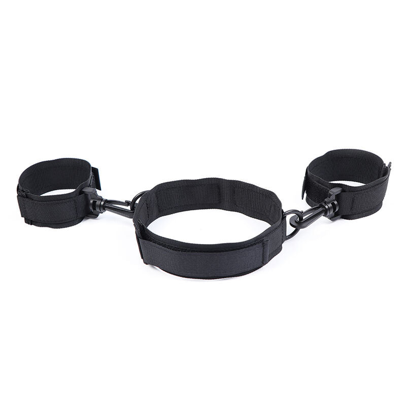 OHMAMA FETISH - HANDCUFFS AND COLLAR MADE OF NYLON