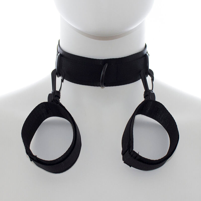 OHMAMA FETISH - HANDCUFFS AND COLLAR MADE OF NYLON