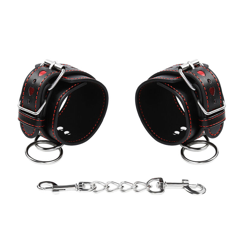 OHMAMA FETISH - HANDCUFFS WITH HEART INSERTS