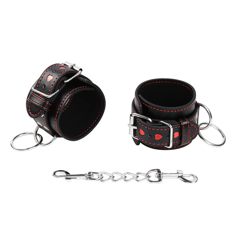 OHMAMA FETISH - HANDCUFFS WITH HEART INSERTS