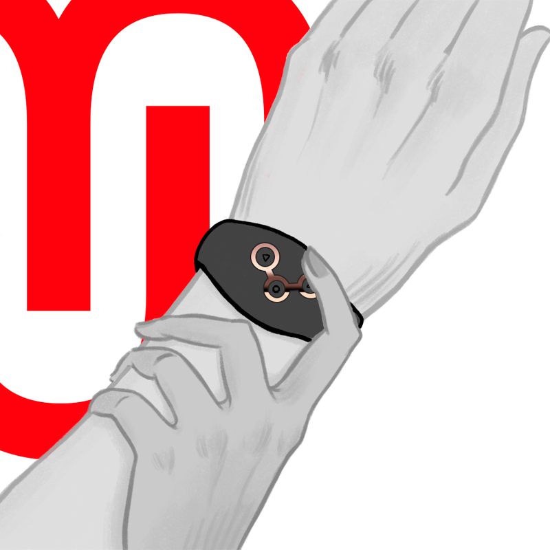 WATCHME? WIRELESS TECHNOLOGY REMOTE CONTROL WATCH MADE OF JET AND COPPER