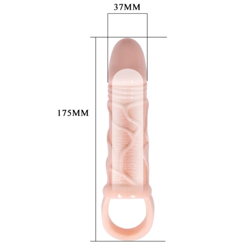 BAILE - PENIS EXTENSION SLEEVE WITH STRAP FOR TESTICLES 13.5 CM