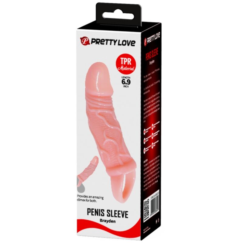 BAILE - PENIS EXTENSION SLEEVE WITH STRAP FOR TESTICLES 13.5 CM