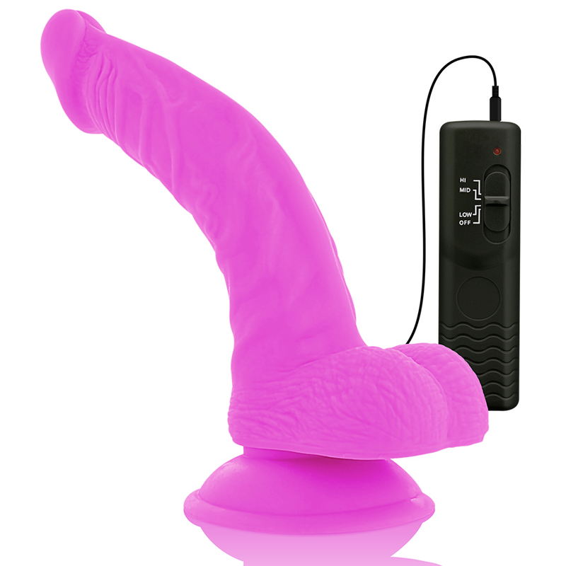 DIVERSIA - FLEXIBLE VIBRANT DILDO PURPLE 21.5 CM -O- 4.5 CM