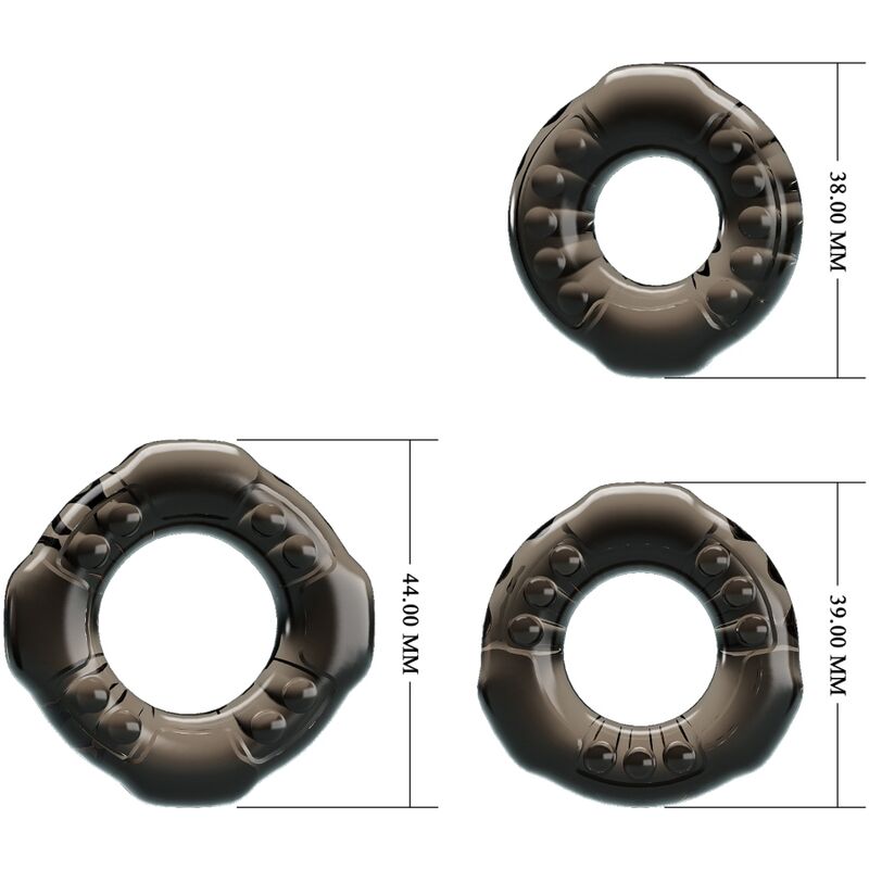 BAILE - COCK RINGS YVONNE SET 3 COCK RINGS