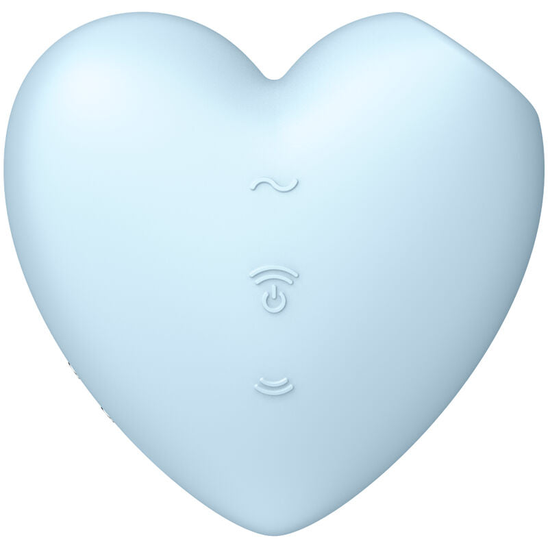 SATISFYER - CUTIE HEART AIR PULSE STIMULATOR &amp; VIBRATOR BLUE