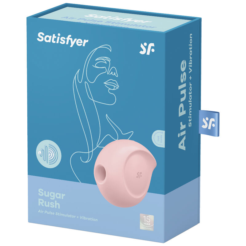 SATISFYER - SUGAR RUSH AIR PULSE STIMULATOR &amp; VIBRATOR PINK
