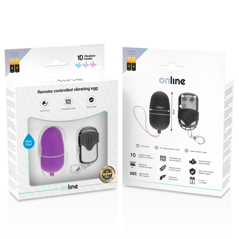 ONLINE - REMOTE CONTROL VIBRANT EGG M PURPLE