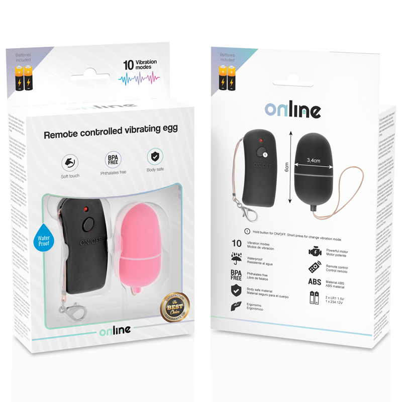 ONLINE - VIBRANT EGG WITH PINK REMOTE CONTROL